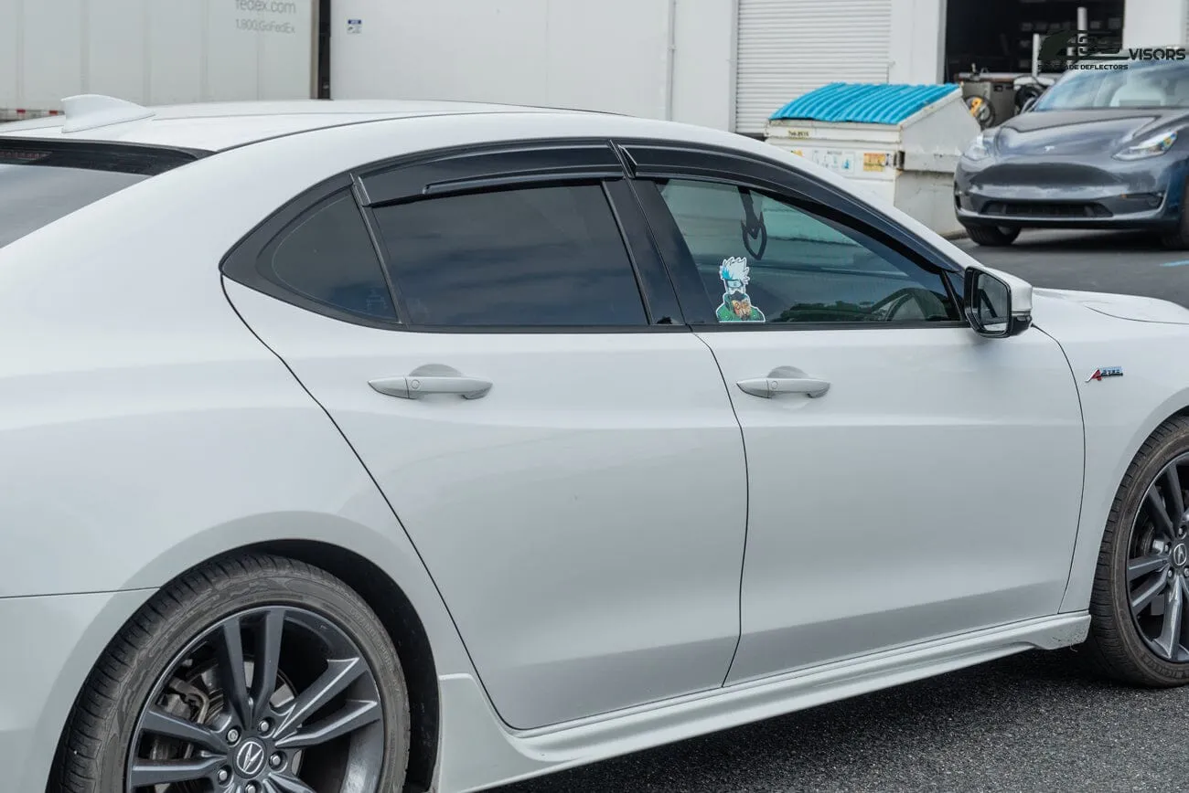2015-20 Acura TLX JDM Style Window Visors Wind Deflectors Rain Guards Vents