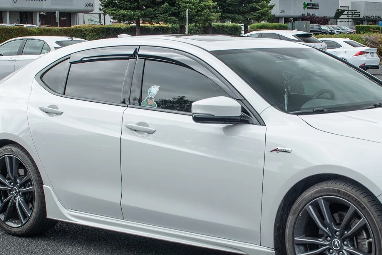 2015-20 Acura TLX JDM Style Window Visors Wind Deflectors Rain Guards Vents