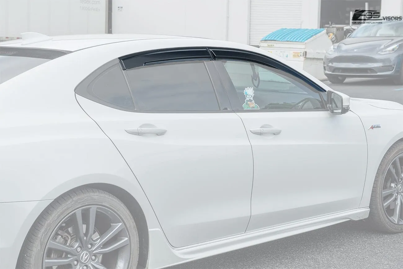 2015-20 Acura TLX JDM Style Window Visors Wind Deflectors Rain Guards Vents