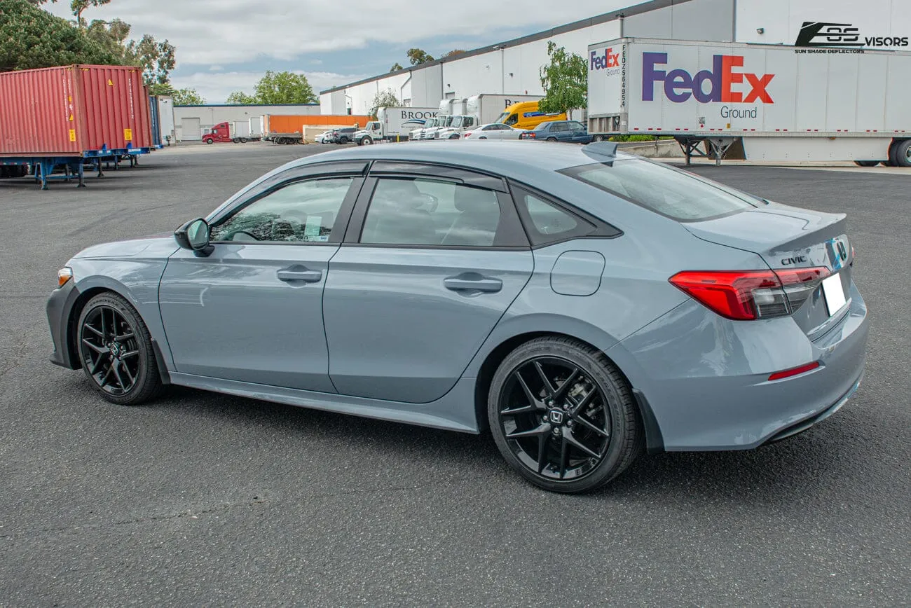 2022-Up Honda Civic Acura Integra | JDM Style Tape-On Window Visors Wind Deflectors Rain Guards