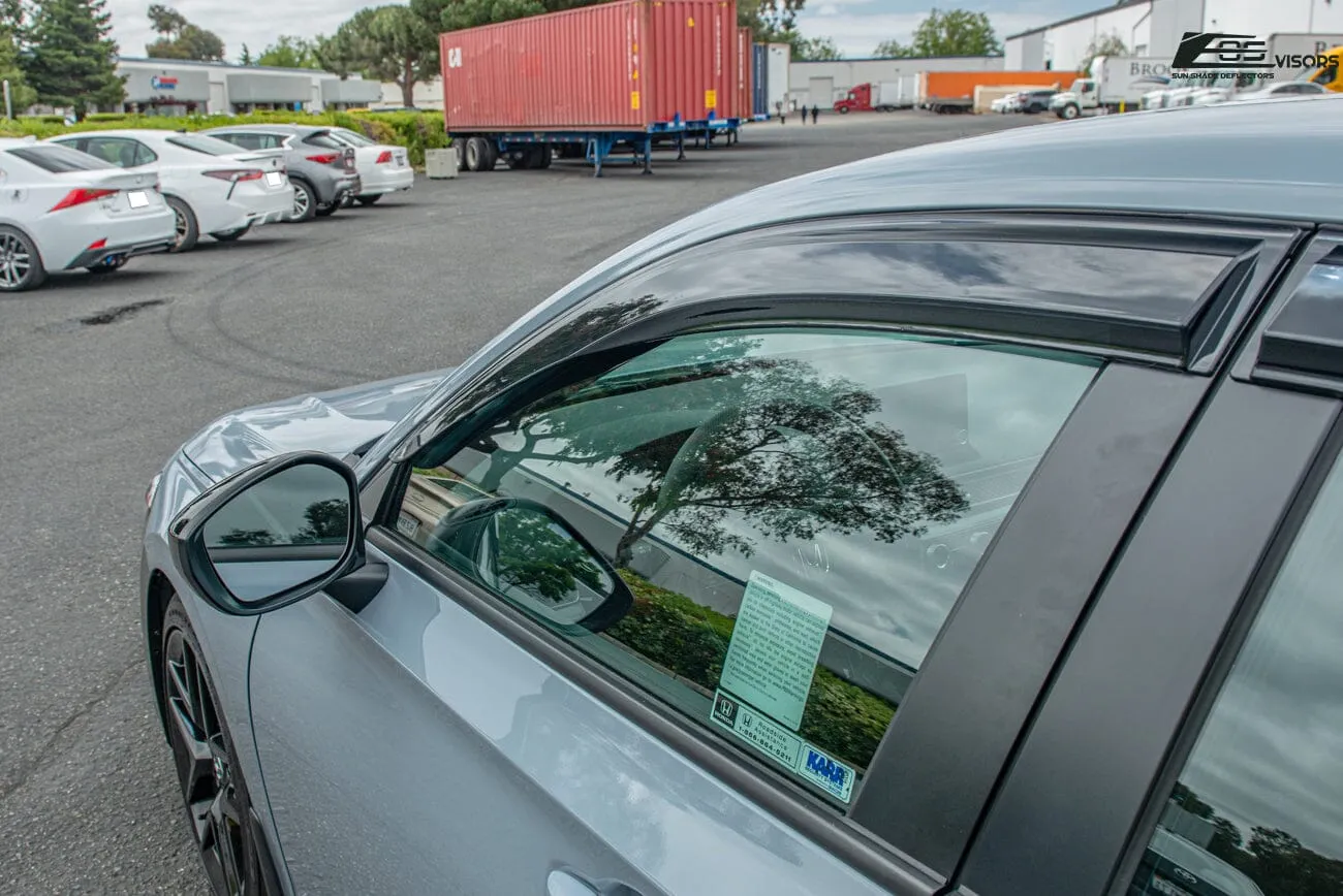 2022-Up Honda Civic Acura Integra | JDM Style Tape-On Window Visors Wind Deflectors Rain Guards