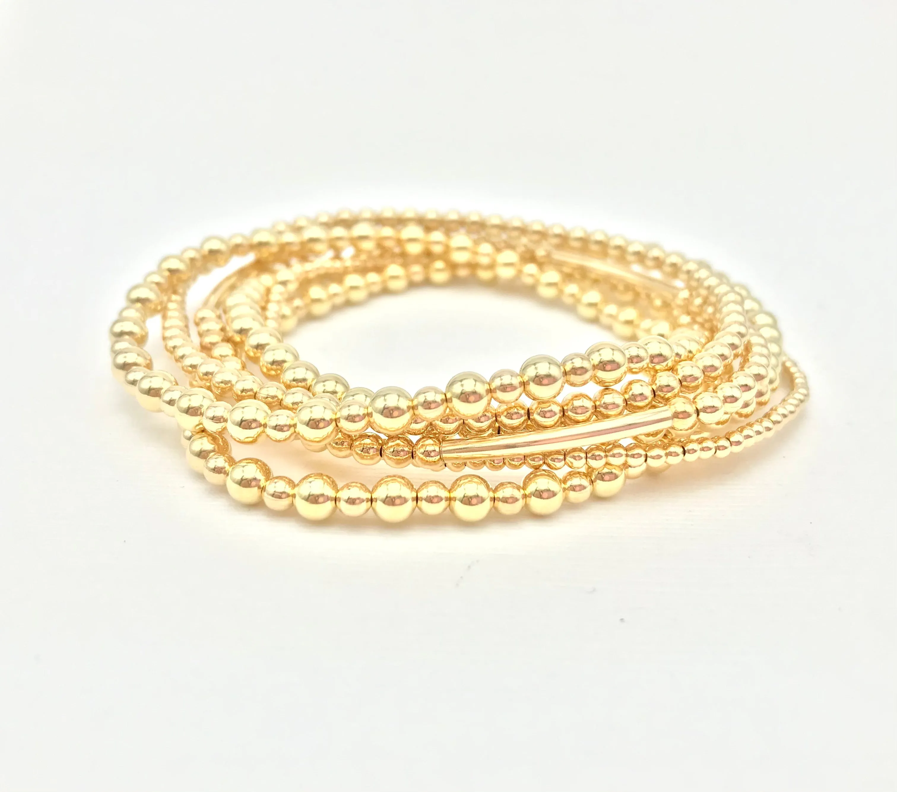 3 mm Gold Filled Ball Bracelet