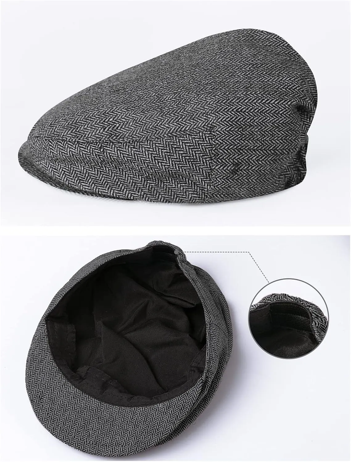 A&J DESIGN 4pcs Baby Boys Suit, Gentleman Outfits 3 Months - 18 Months, Romper & Vest & Berets Hat & Bow Tie