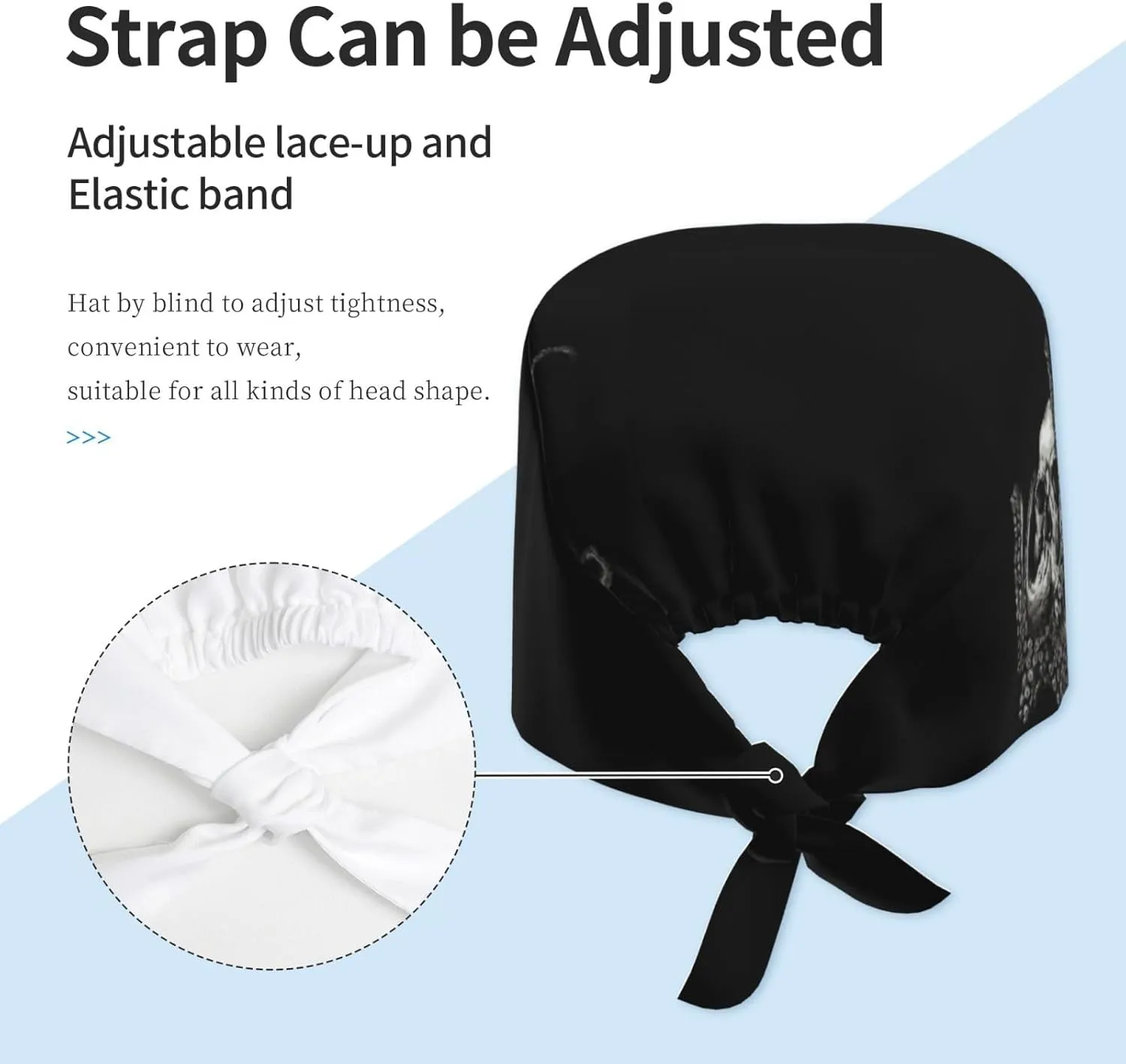 Adjustable Working Cap Breathable Unisex Women Men Elastic Bandage Tie Back Hats Scrub Nursing Doctor Surgeon Cap