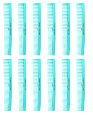Allegro Combs 420 Hair combs Barber Comb Set Hair Cutting Pocket Styling Combs for Hair Stylist Wide And Fine Set 12 pk. (Fresh Mint)