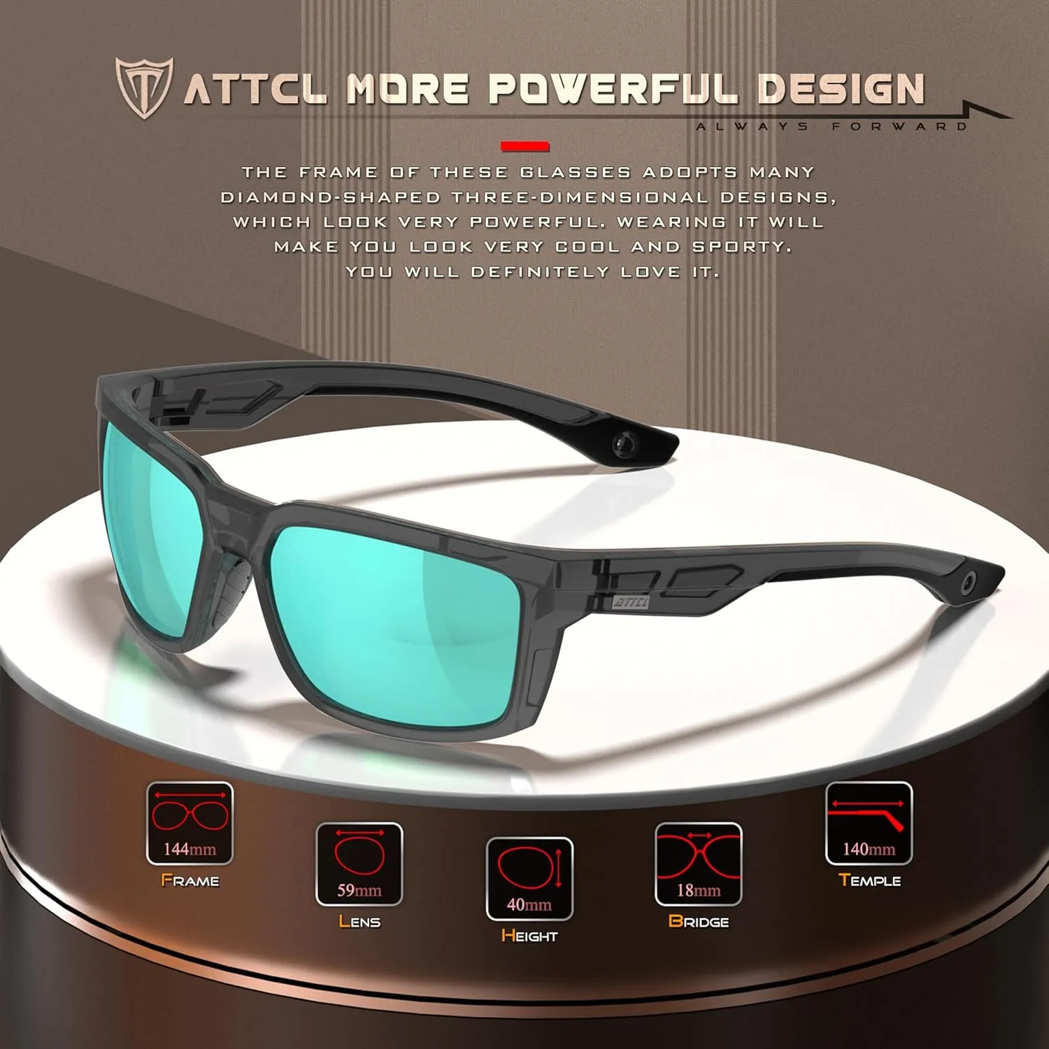 ATTCL Men's Polarized Sport Sunglasses with UV400 Protection for Driving, Fishing, and Outdoor Activities