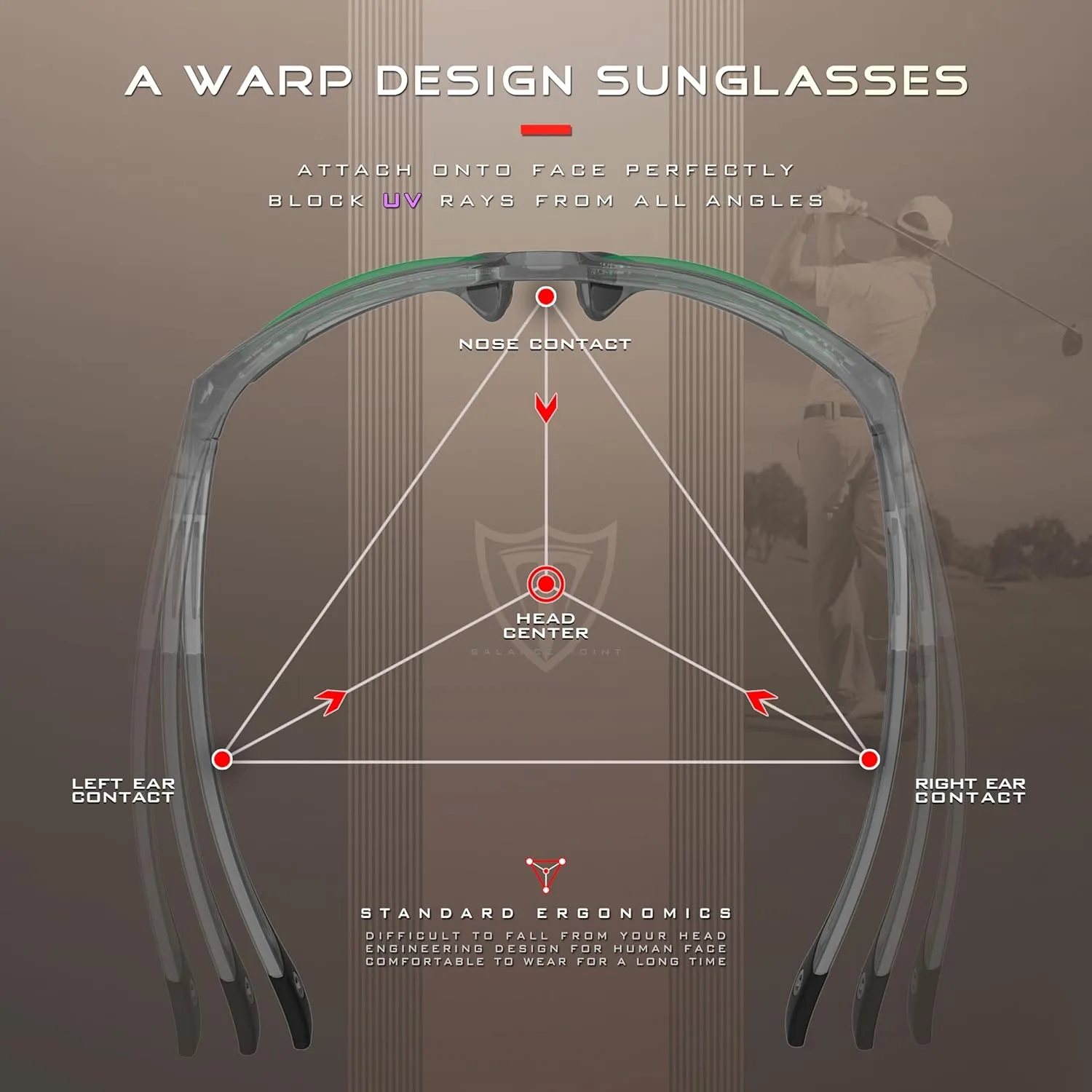 ATTCL Men's Polarized Sport Sunglasses with UV400 Protection for Driving, Fishing, and Outdoor Activities
