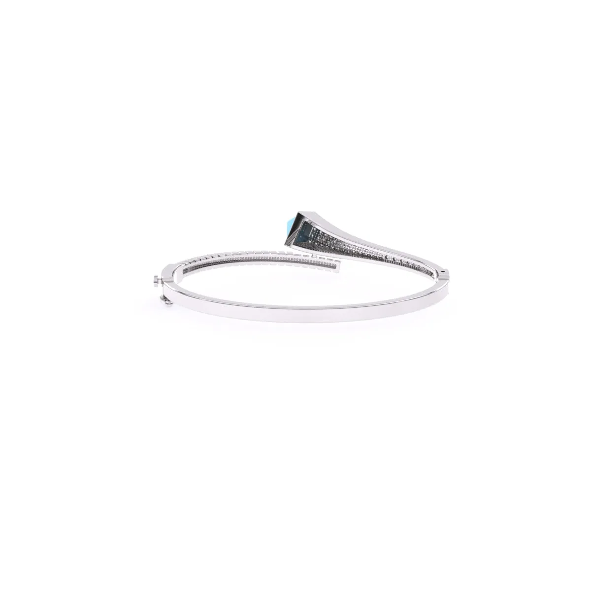 Attractive Pave Diamond Bypass Style Bracelet