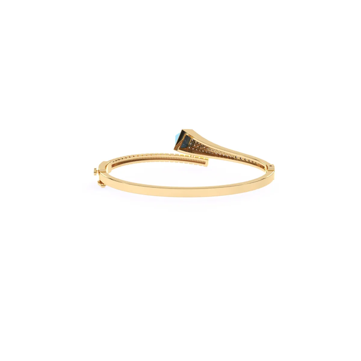 Attractive Pave Diamond Bypass Style Bracelet