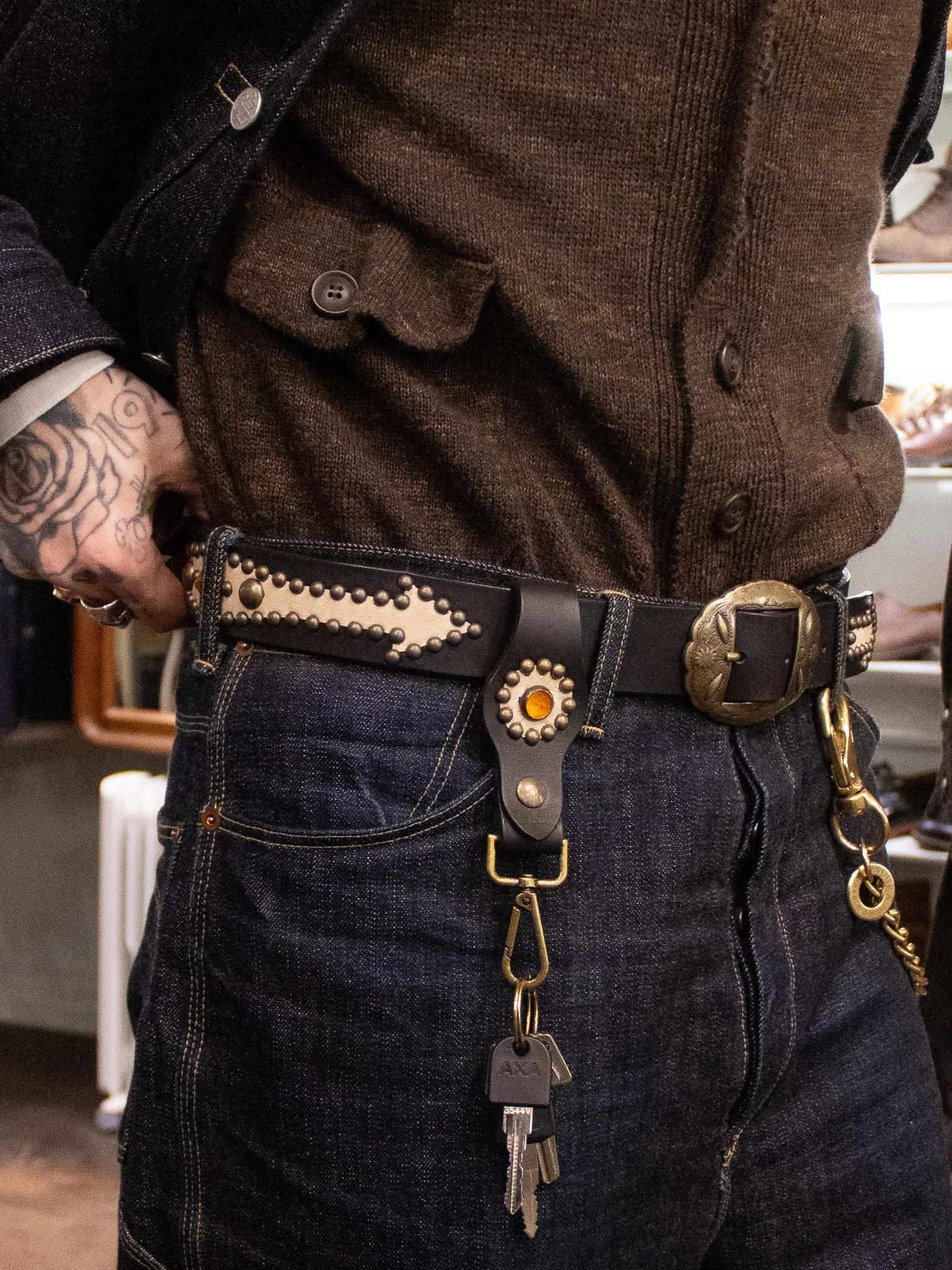 Bandits Golden Belts, Arrow Belt II, Black/ Brass