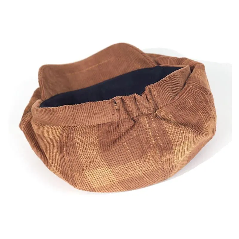 Beynac Plaid Corduroy Newsboy Cap