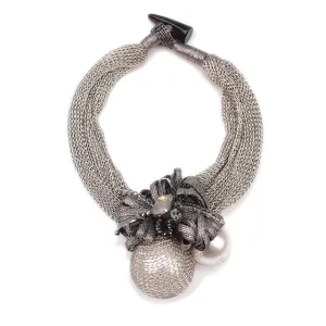 Big Simulated Pearl  Necklaces With Accents