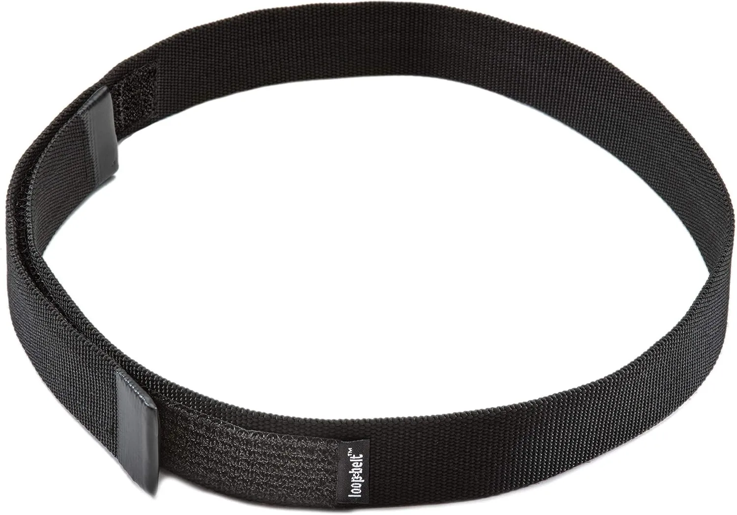 Black No-Scratch Web Belt with Rubber Coated Tips and Advanced Hook & Loop Fasteners