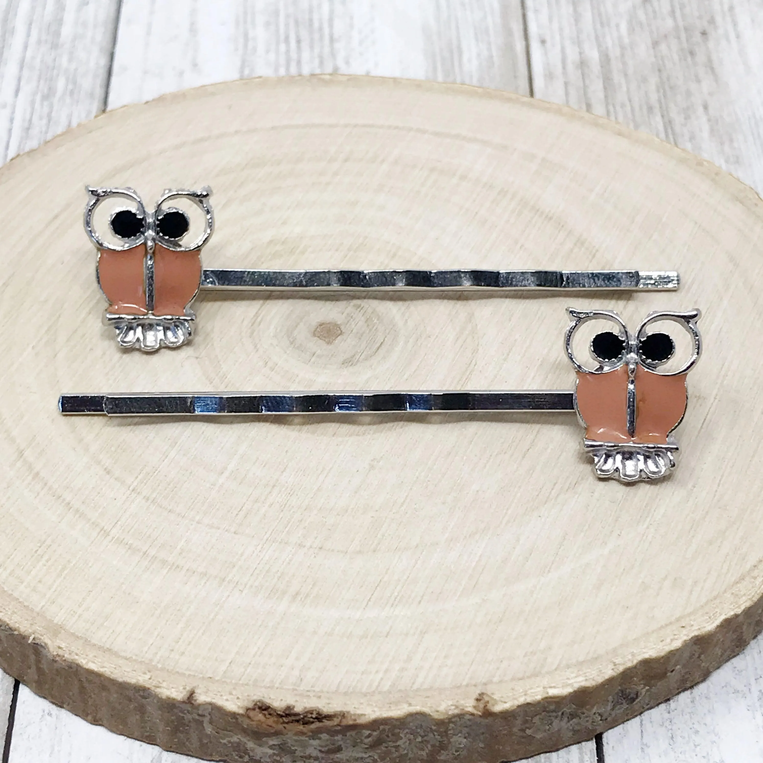 Boho Tan Owl Hair Pins: Stylish Accessories for Bohemian Chic Hairstyles