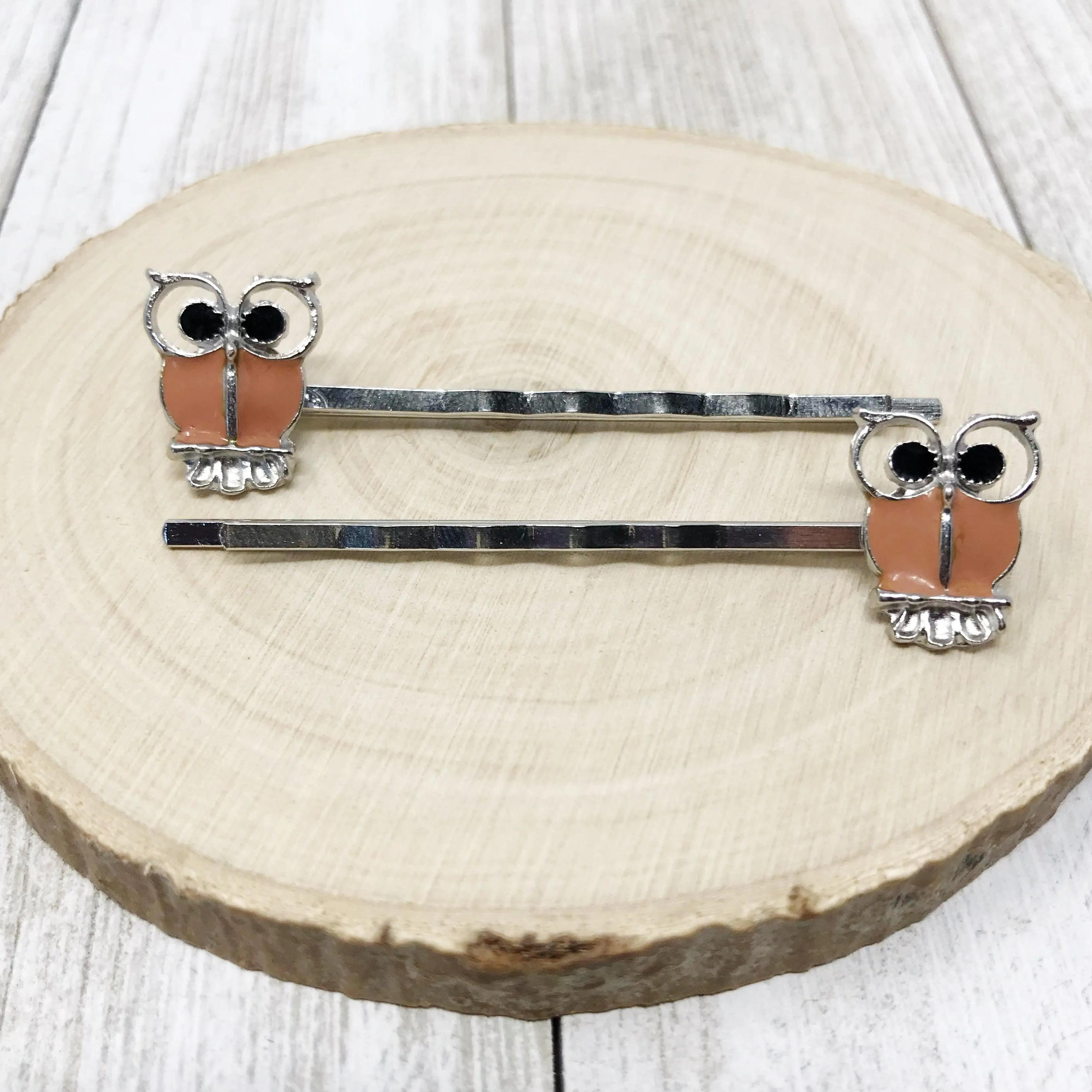 Boho Tan Owl Hair Pins: Stylish Accessories for Bohemian Chic Hairstyles