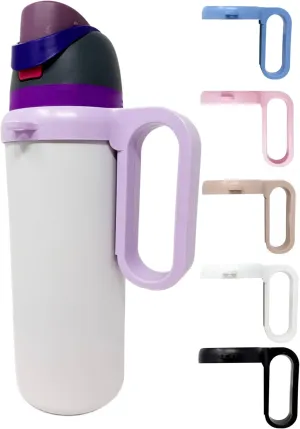 Bottle Handle for Owala FreeSip 24oz 32oz 40oz  Strong Plastic Water Bottle Holder, Durable Easy Carry Accessory for Running, Jogging, Gym, Hiking, and Drinking While Driving & More