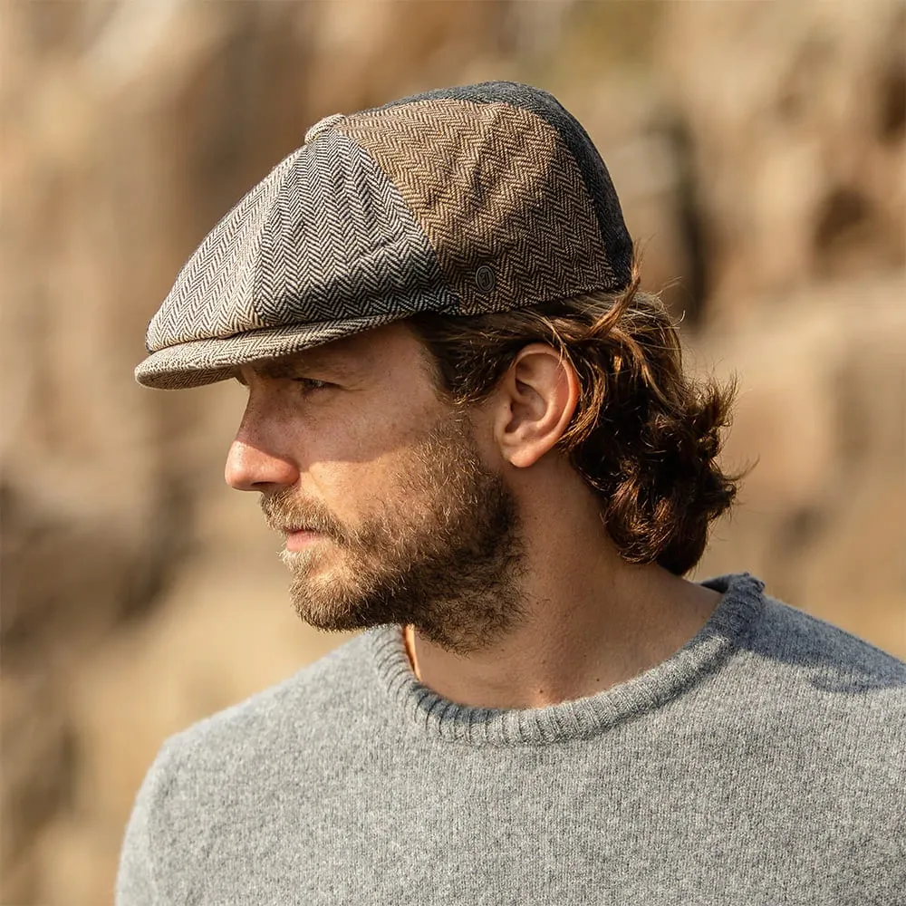 Burbage Herringbone Newsboy Cap