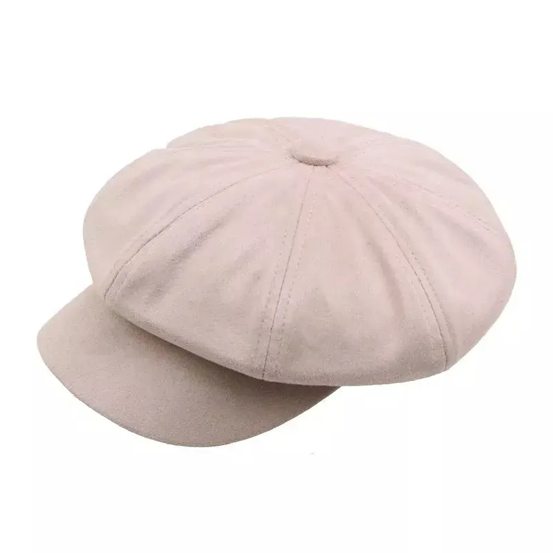 Byrne Women Suede Newsboy Cap