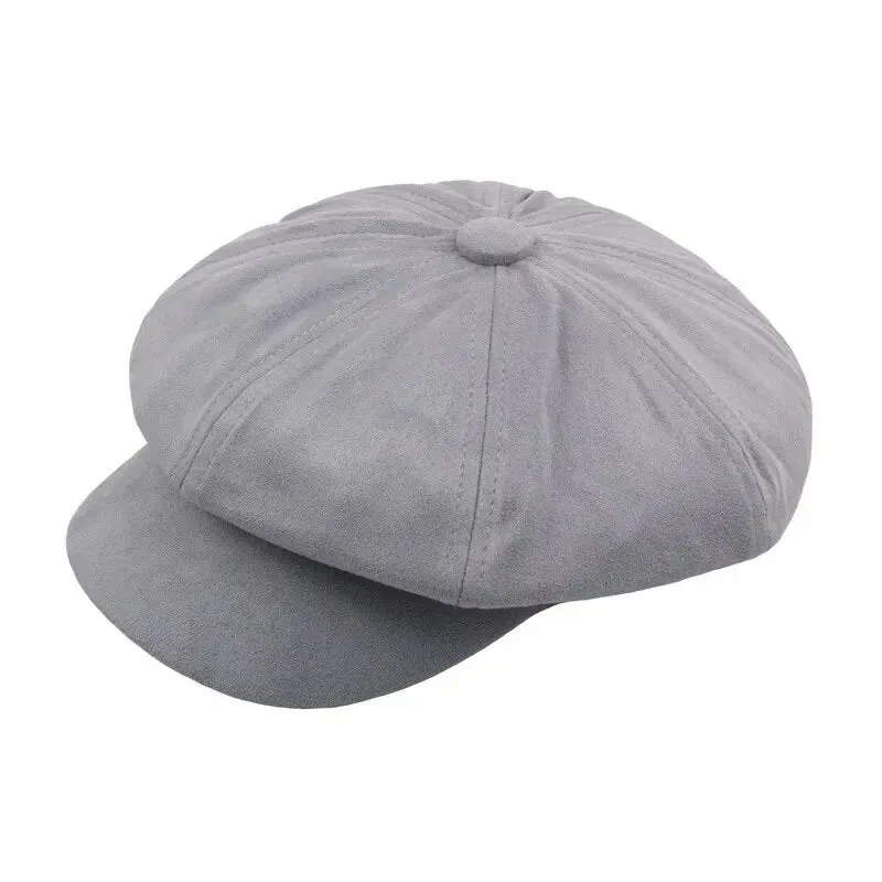 Byrne Women Suede Newsboy Cap