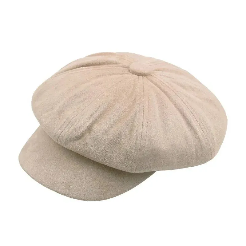 Byrne Women Suede Newsboy Cap