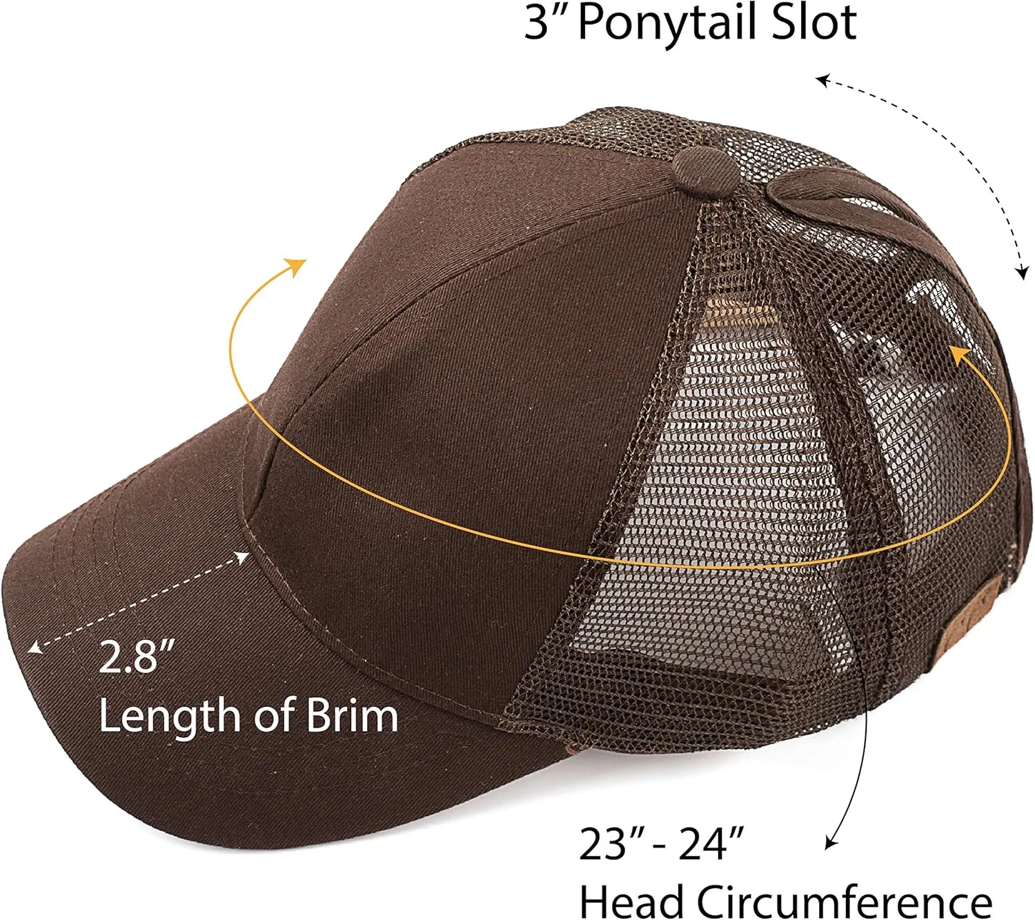 C.C Hatsandscarf Ponytail caps Messy Buns Trucker Plain Baseball Cap (BT-6)