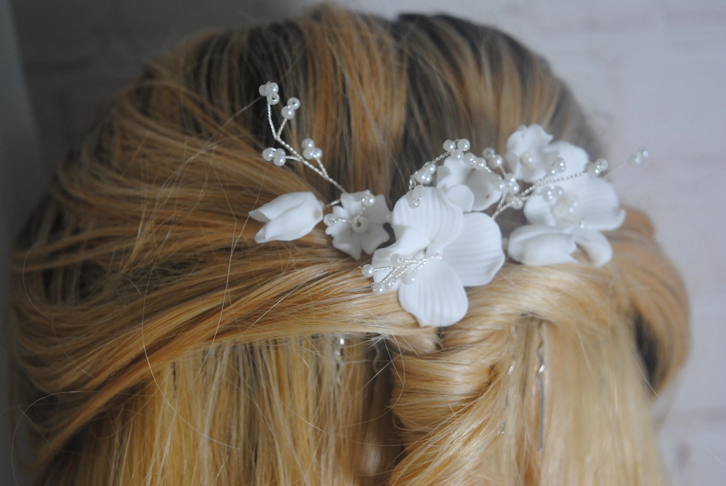 Ceramic Flower Hairpins 3pcs