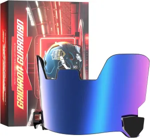 Cobalt Blue Football Visor - Anti-Scratch HD Lens, Military-Grade Durability, Universal Fit for Adult/Youth Helmets