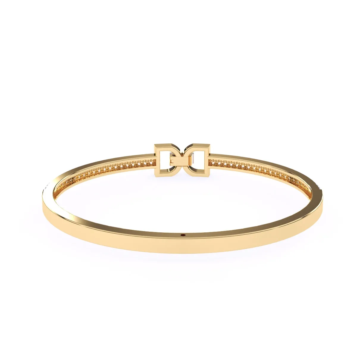 Crystal Cuff Rose Gold Lab Grown Diamond Bangle
