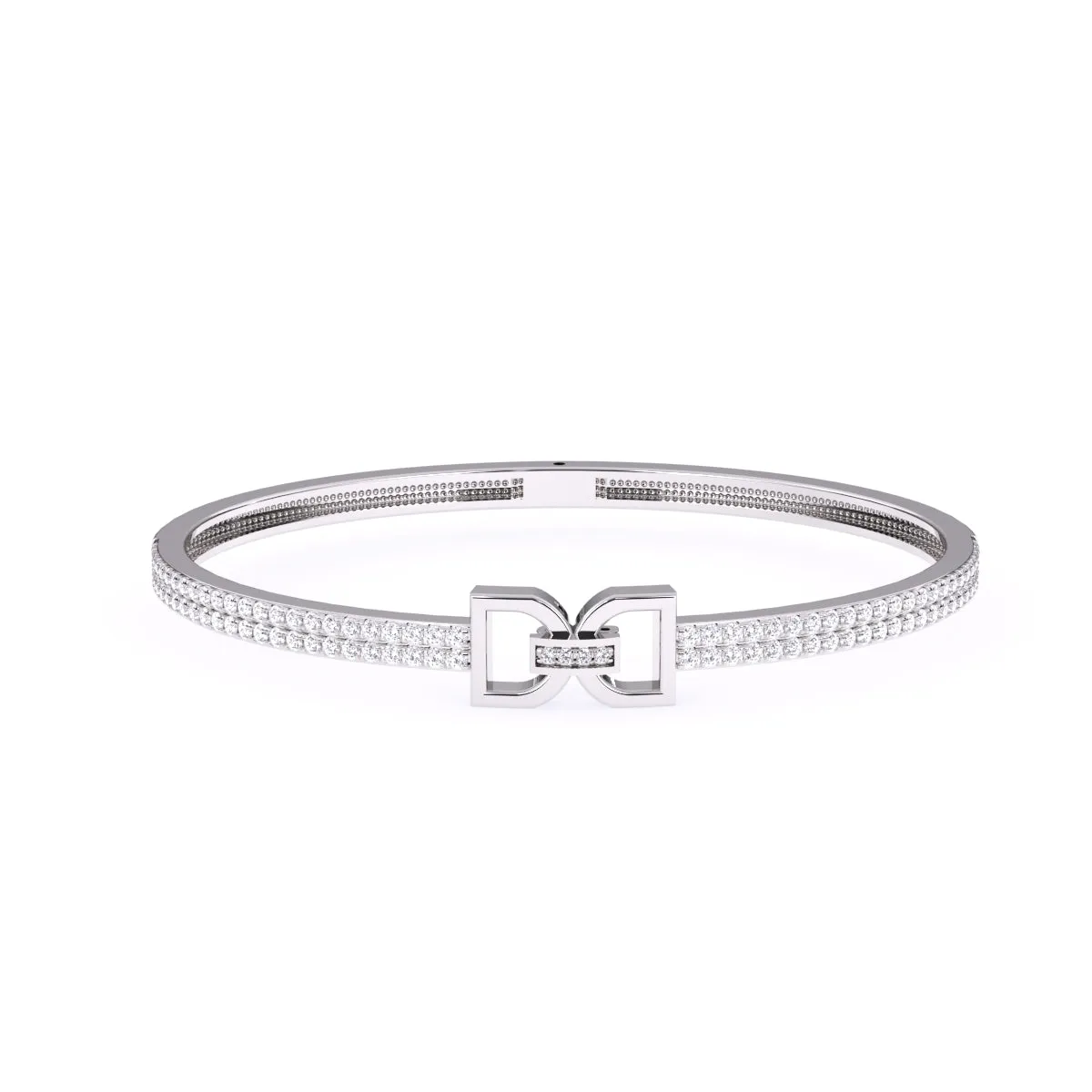 Crystal Cuff Rose Gold Lab Grown Diamond Bangle
