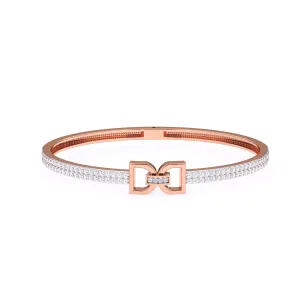 Crystal Cuff Rose Gold Lab Grown Diamond Bangle