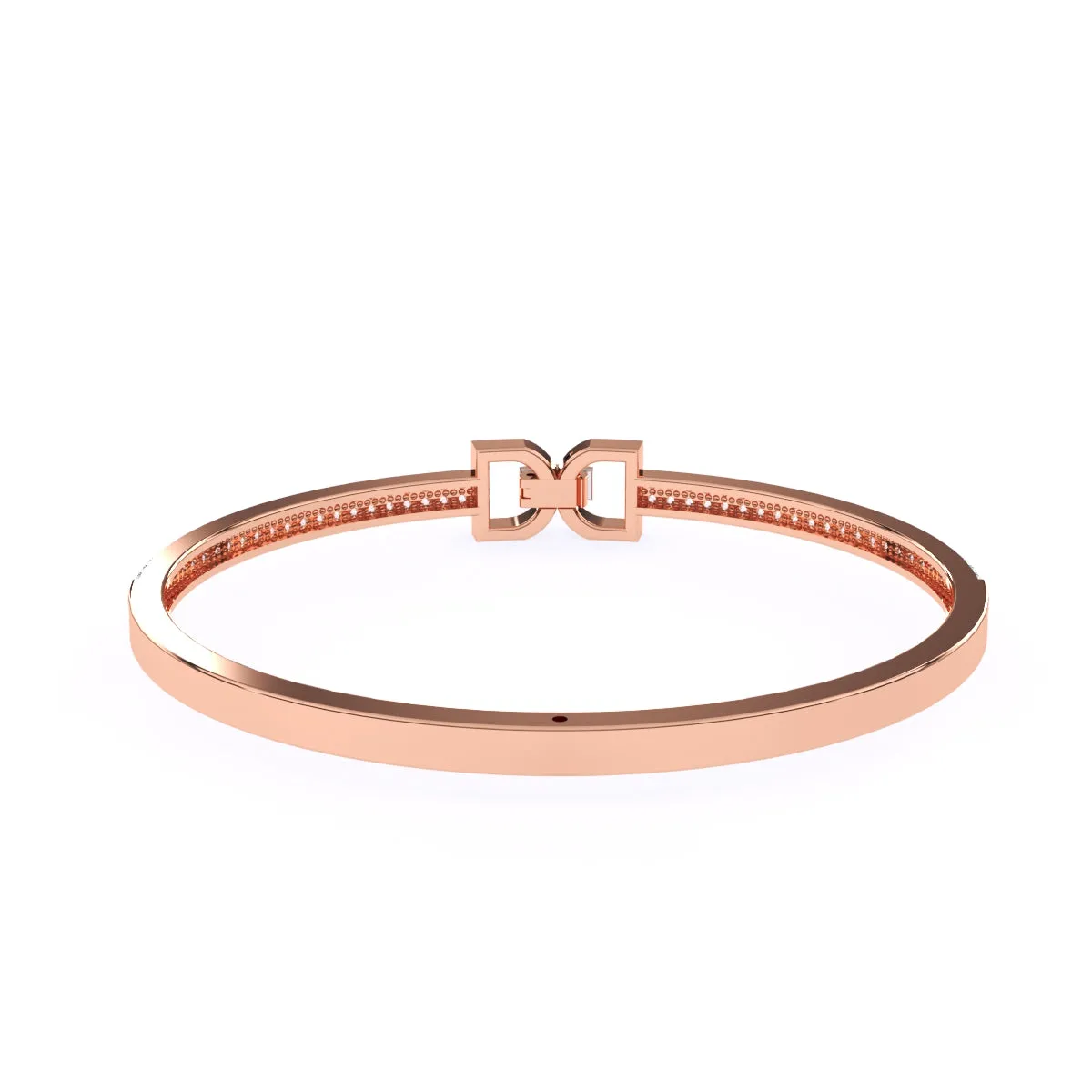 Crystal Cuff Rose Gold Lab Grown Diamond Bangle