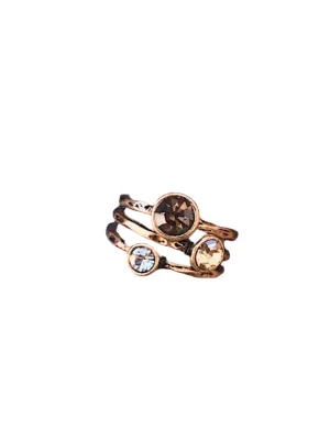 Dainty Rings // Triple Gemstone