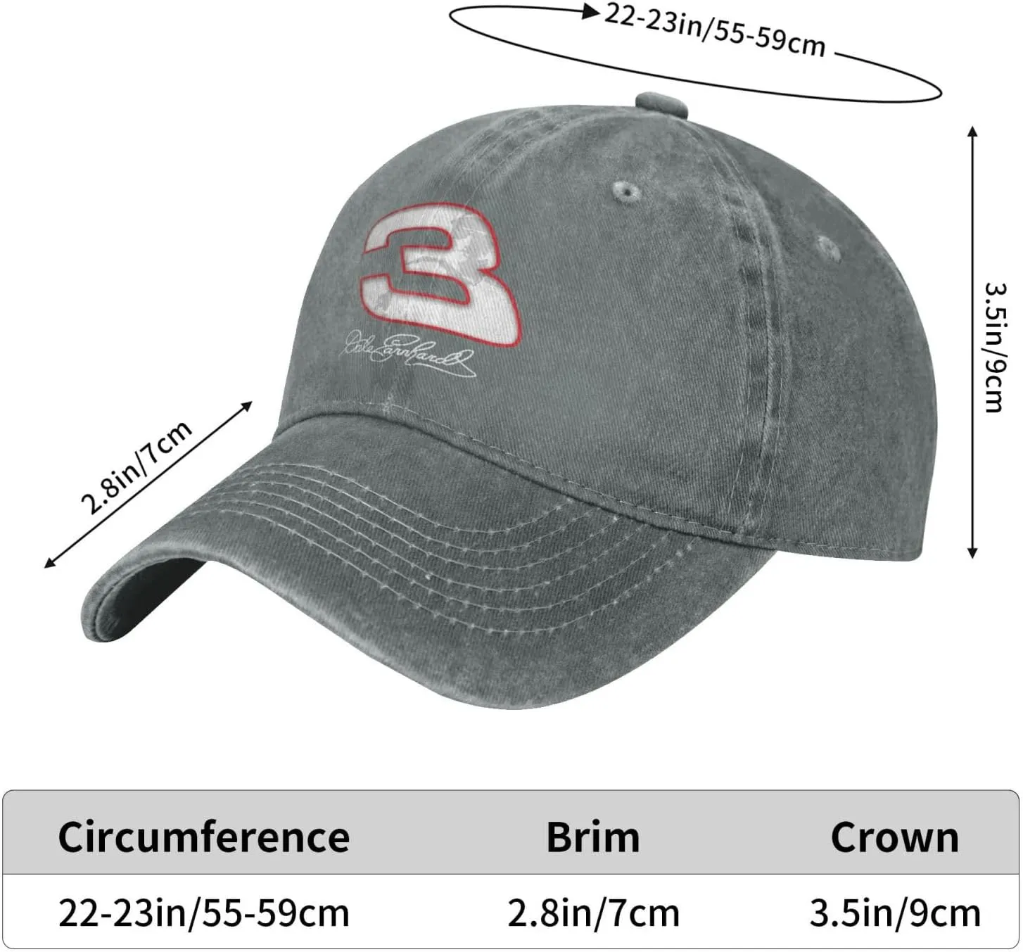 Dale Earnhardt Sr #3 Baseball Hats for Men/Women Adjustable Cap