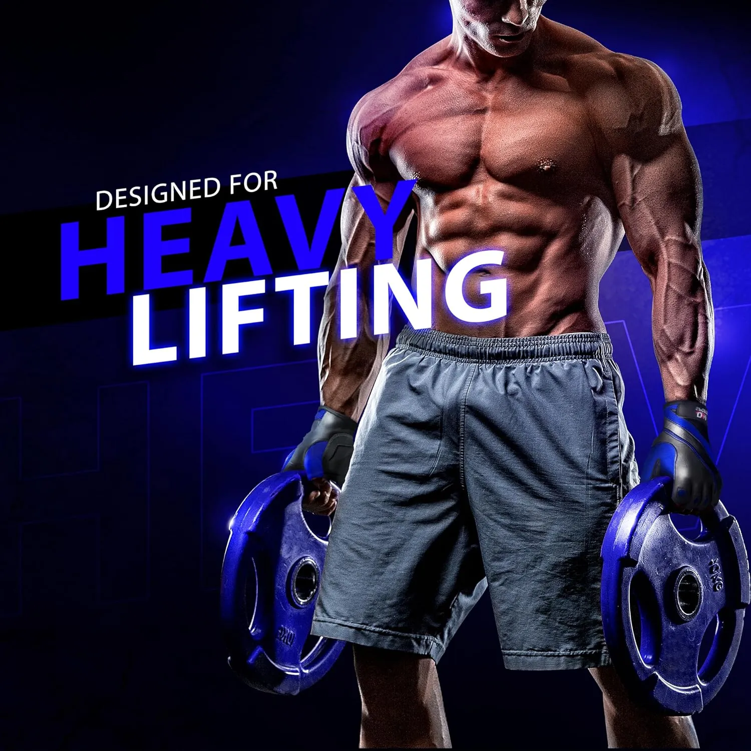 DXM SPORTS Workout Gloves for Men, Gym Weight Lifting Gloves with Wrist Support - Breathable, Anti-Slip Gloves for Exercise, Fitness, Cycling, Training, Outdoor Sports