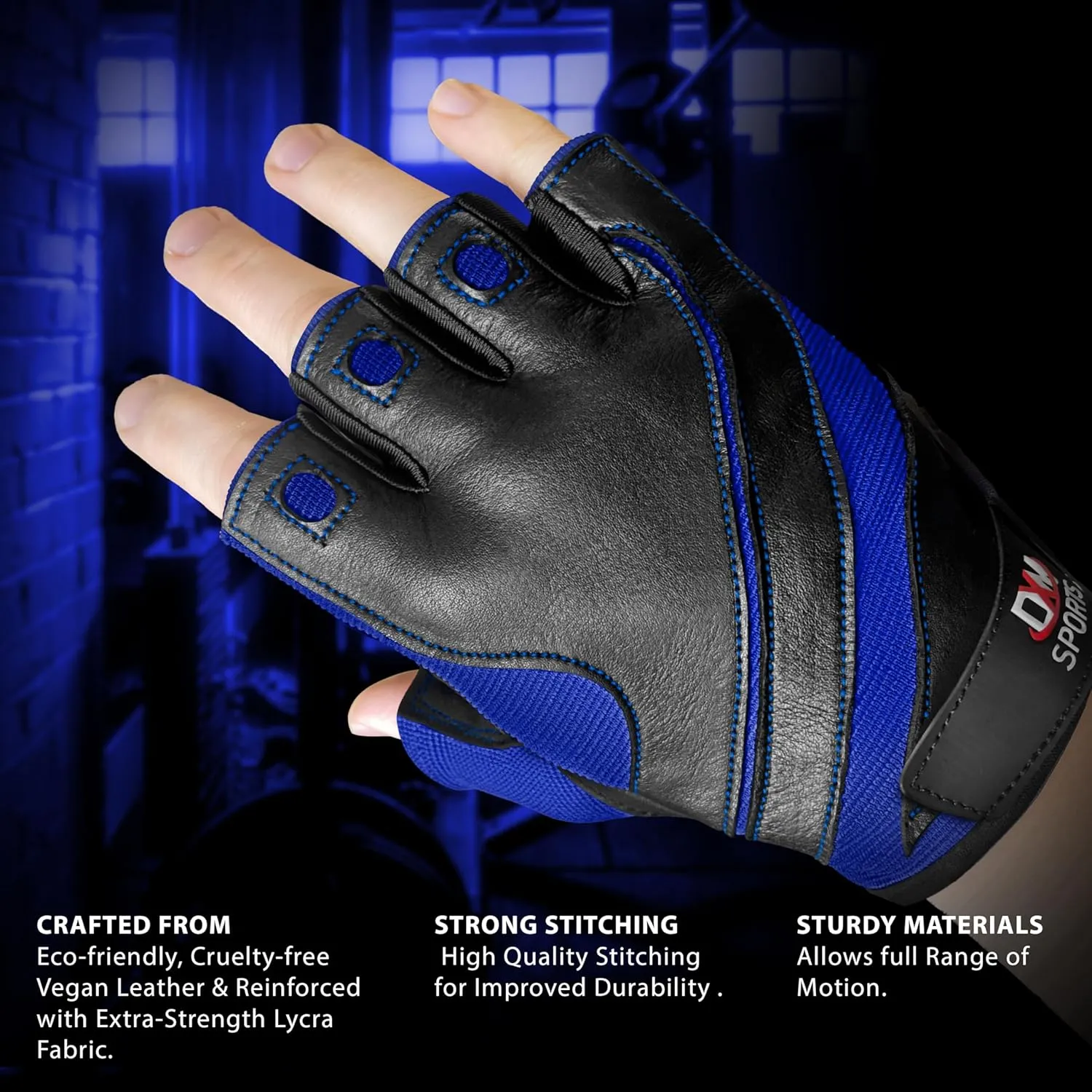 DXM SPORTS Workout Gloves for Men, Gym Weight Lifting Gloves with Wrist Support - Breathable, Anti-Slip Gloves for Exercise, Fitness, Cycling, Training, Outdoor Sports