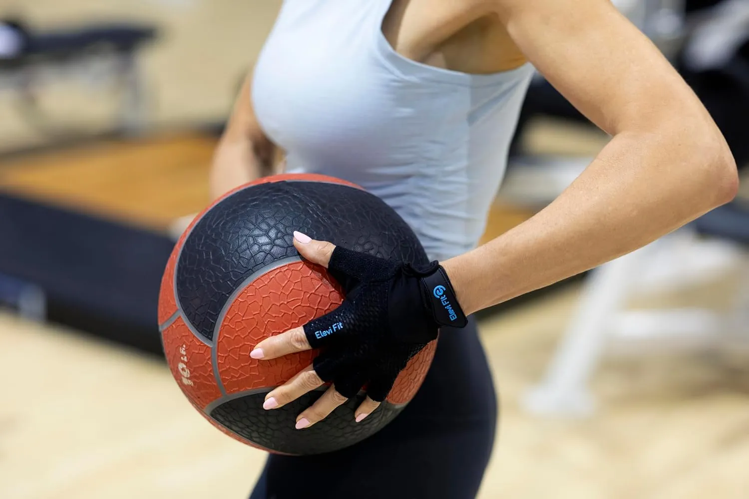 Elevi Fit Workout Gloves for Men & Women, Full Palm Protection Weight Lifting Gloves with Non-Slip Silicone Pads, Lifting Gloves for Gym Training, Exercise, & Cycling with Adjustable Wrist Closure