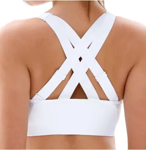 FITTIN Sports Bras for Women Padded: Adjustable Straps Cross Back Seamless Bras Pack for Workout Yoga Jogger Bodybuilder