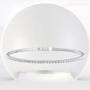 Flexible Natural Diamond Bangle in 14K Solid Gold