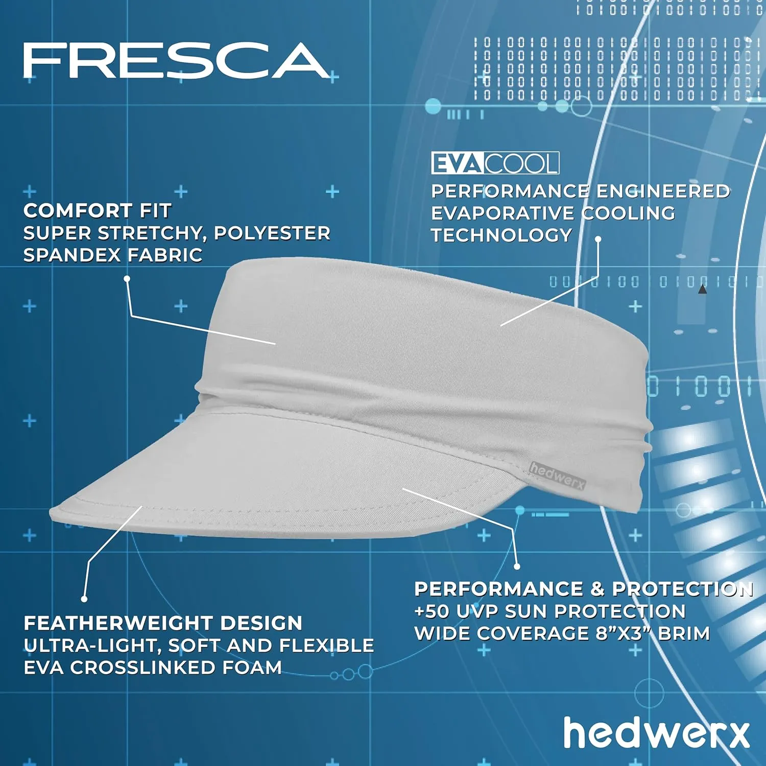 Fresca Self-Cooling Sun Visor Hat for Men and Women, FlexBrim, UPF  50 Sun Protection Visor