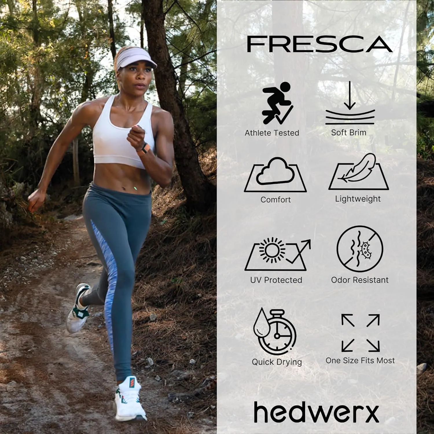 Fresca Self-Cooling Sun Visor Hat for Men and Women, FlexBrim, UPF  50 Sun Protection Visor