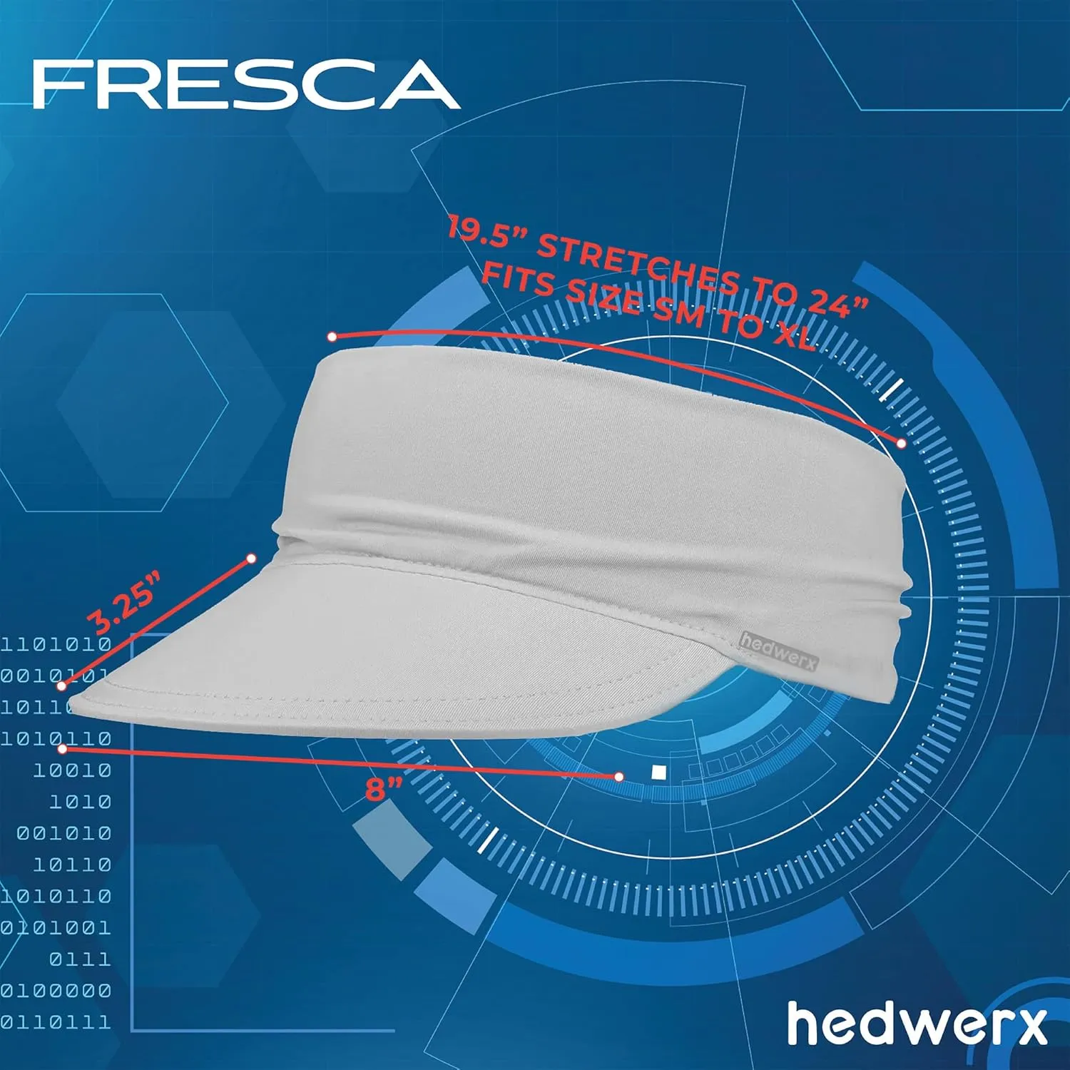 Fresca Self-Cooling Sun Visor Hat for Men and Women, FlexBrim, UPF  50 Sun Protection Visor