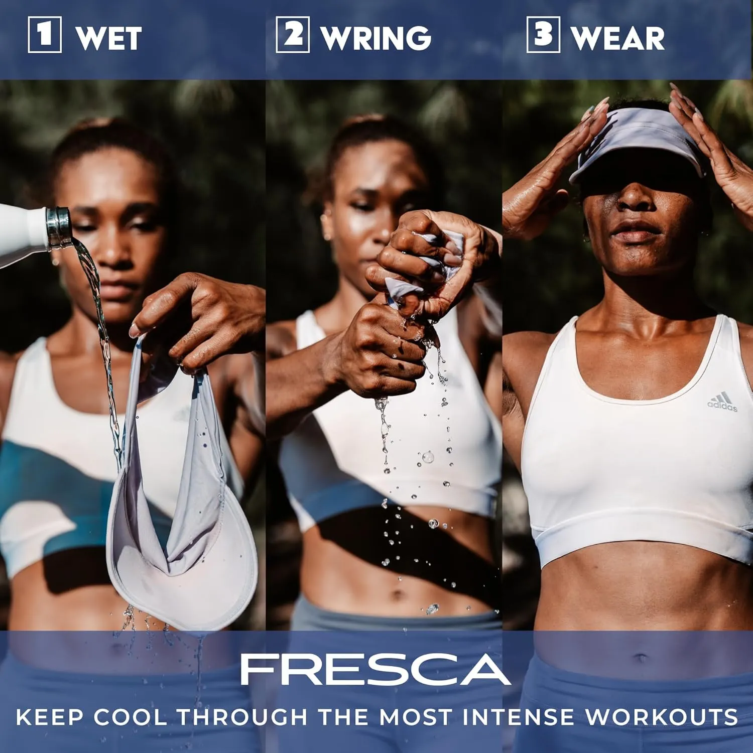 Fresca Self-Cooling Sun Visor Hat for Men and Women, FlexBrim, UPF  50 Sun Protection Visor
