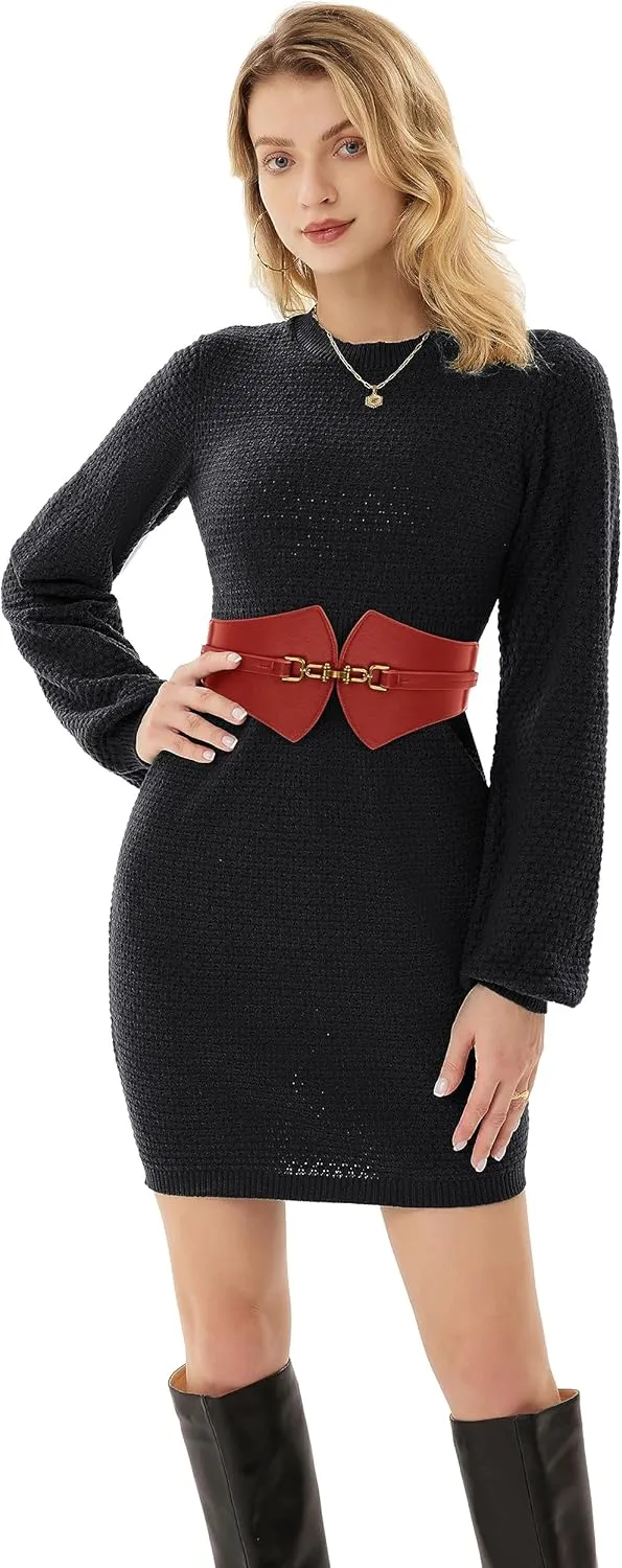 GRACE KARIN Women's Elastic Vintage Belt Retro Cinch Belts for Jeans Dress Pants