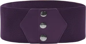 GRACE KARIN Women's Snap-Button Corset Belt Wide Elastic Belts for Dress Stretchy Waistband