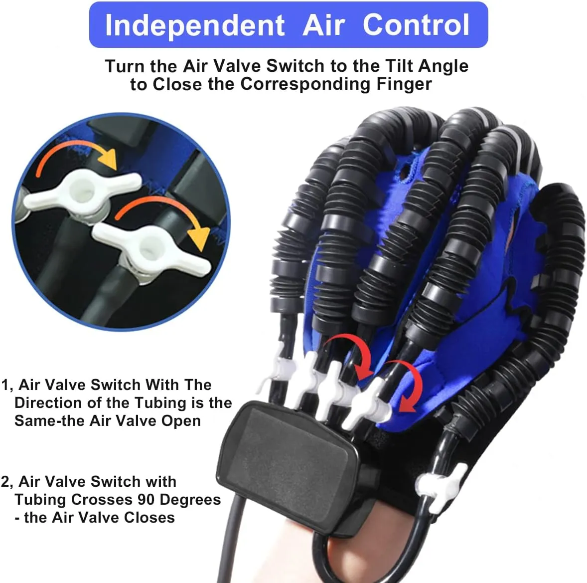 Hand Rehabilitation Robot Gloves,Stroke Hemiplegia Recovery Trainer Equipment,Rehab Robotic Glove (Right Hand-XL)