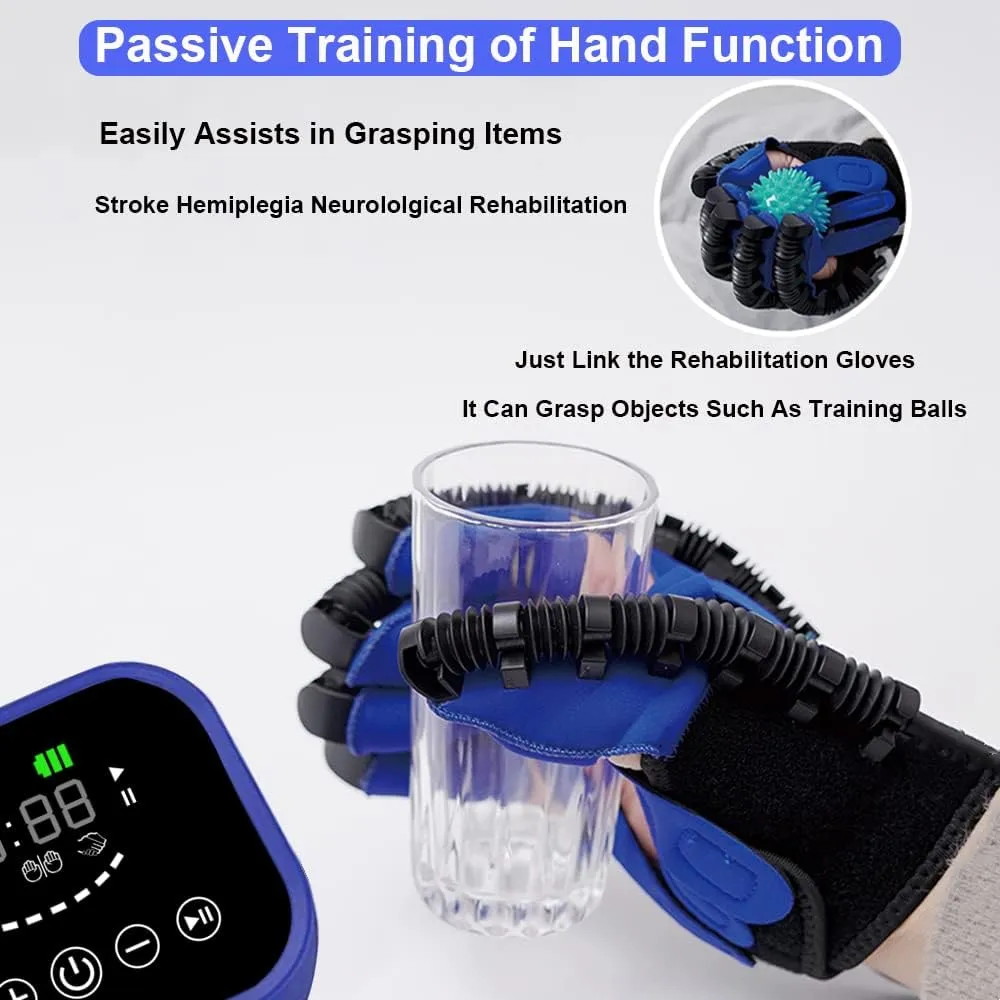 Hand Rehabilitation Robot Gloves,Stroke Hemiplegia Recovery Trainer Equipment,Rehab Robotic Glove (Right Hand-XL)