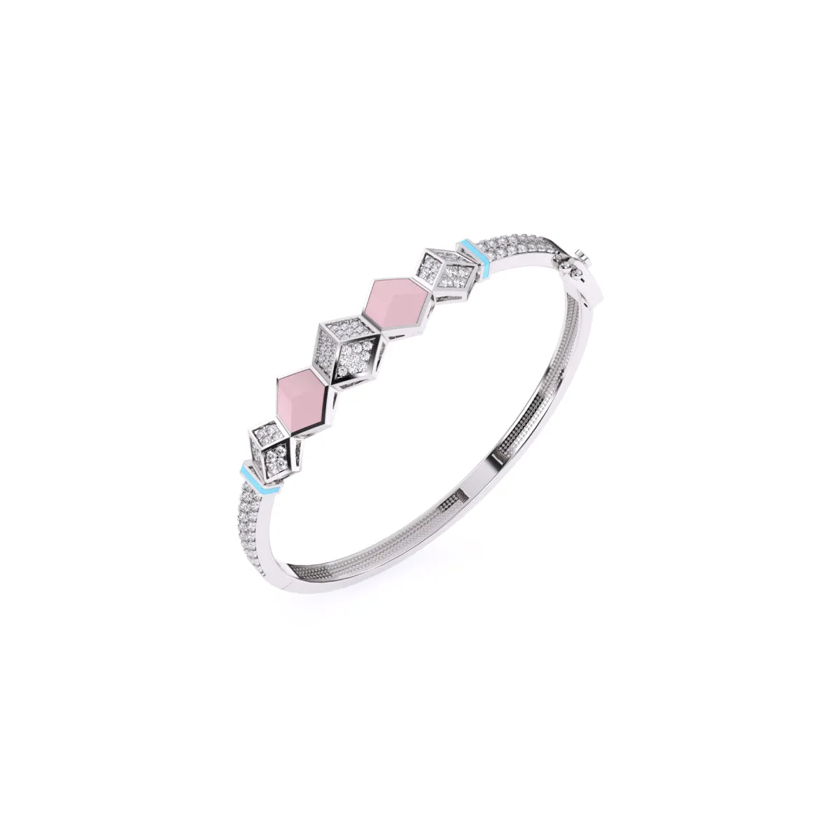Impressive Round Cluster Diamond Bracelet