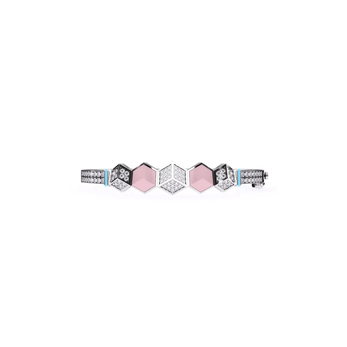 Impressive Round Cluster Diamond Bracelet