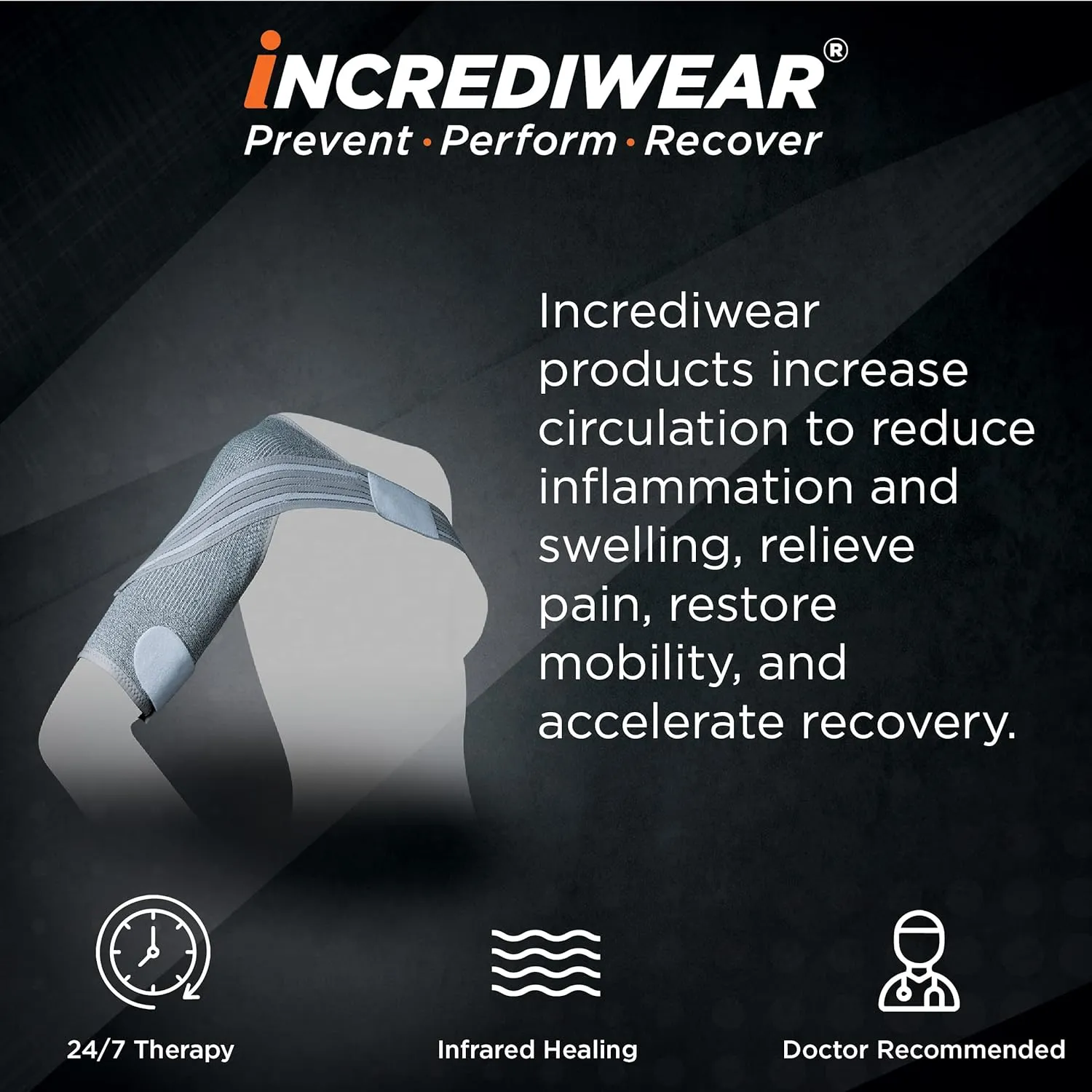 Incrediwear Shoulder Brace for Men and Women  Shoulder Support Brace Supports Shoulder Recovery & Shoulder Pain Relief, Reduces Inflammation and Swelling, Designed for Left & Right Shoulder (Large)