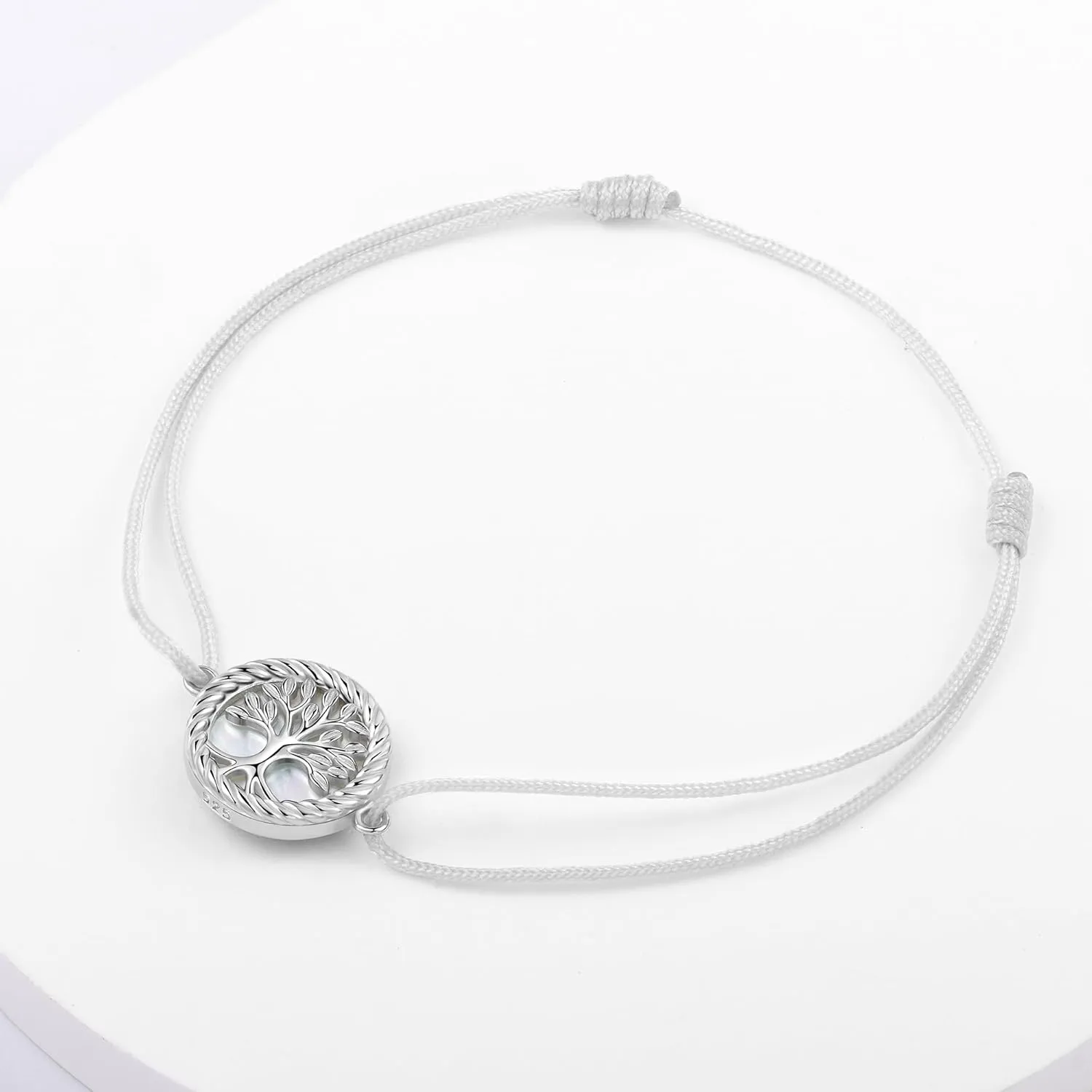 JENDEAR AAA Natural Gemstone Ankle Bracelet for Women with 18K Gold-plated in 925 Sterling Silver